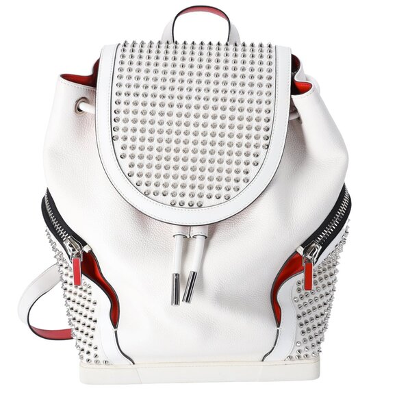 Christian Louboutin Handbags - Christian Louboutin Explorafunk Backpack White Calfskin Leather